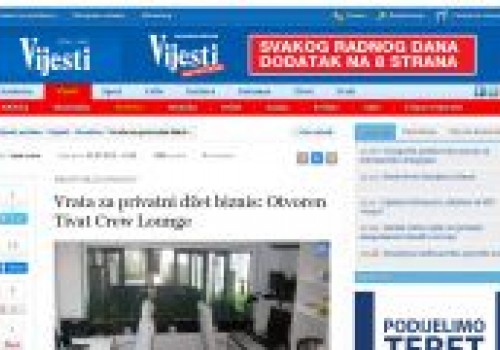 VRATA ZA PRIVATNI DŽET BIZNIS: OTVOREN TIVAT CREW LOUNGE