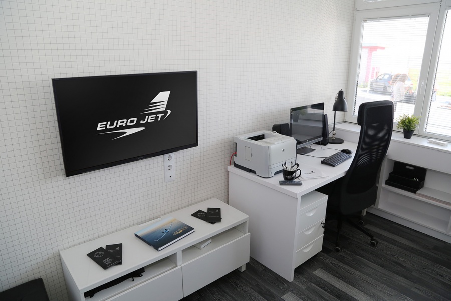 Euro Jet crew office at Sofia Airport.