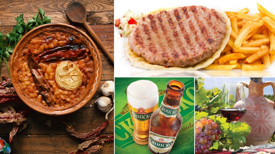 When in North Macedonia, the famous pljeskavica or the national specialty gravce na tavce accompanied by the Vranec reserve or the Skopsko beer are a must.