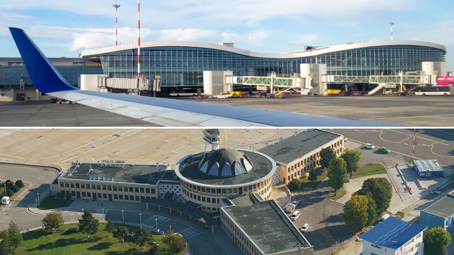 Bucharest's two airports: Otopeni airport (LROP/OTP) and Aurel Vlaicu Baneasa airport (LRBS/BBU)