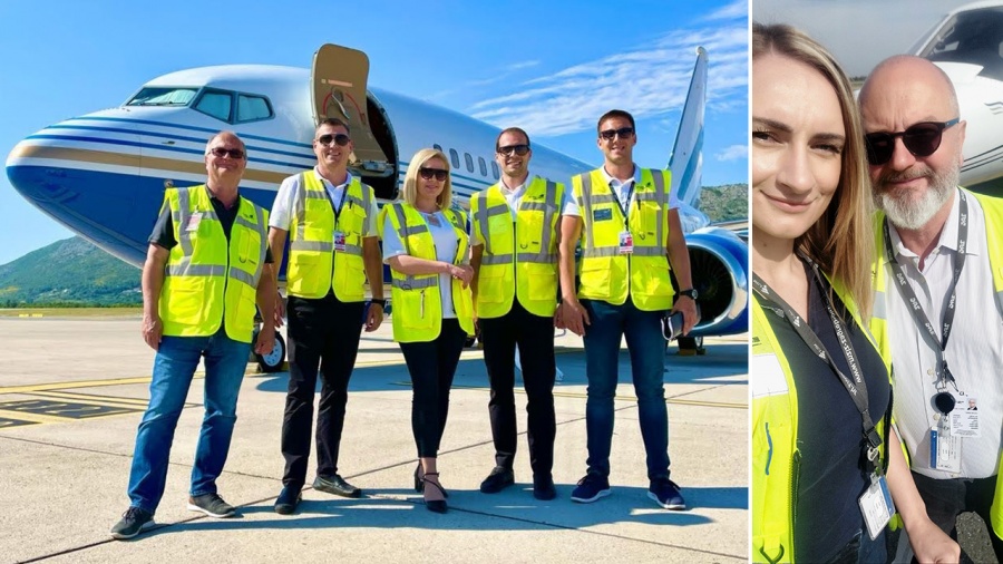 Brixy with his colleagues at Zagreb and Dubrovnik airports