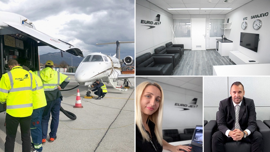 At Sarajevo Airport, Euro Jet's team of Country Manager, Aida Selimovic, and Ground Support Coordinator, Nino Ninic can offer a wide range of flight support services.